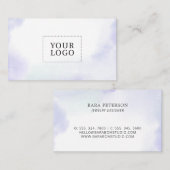 Carte de visite de logos de couleur violet (Devant / Derrière)