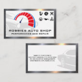 Carte de visite de logos de pièces d'auto Performa (Devant / Derrière)