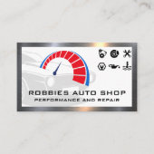 Carte de visite de logos de pièces d'auto Performa (Devant)