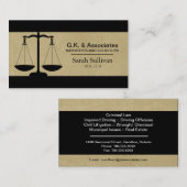 Carte de visite de loi - mandataire simple (Devant / Derrière)