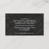 Carte de visite de loi - professionnel noir gris (Dos)