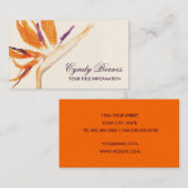 Carte de visite de l'Oiseau du Paradis (Devant / Derrière)