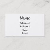 Carte de visite de l'ombre (Dos)