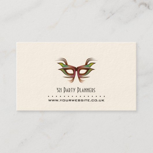 Carte de visite de l'organisateur de fêtes/d'événe (Devant)