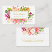 Carte de visite de l'organisateur d'événements vin (Devant / Derrière)