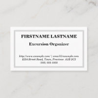 Carte de visite de l'organisateur d'expositions or