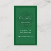 Carte de visite de l'ornament Emerald (Dos)