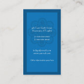 Carte de visite de l'ornement Indigo (Dos)