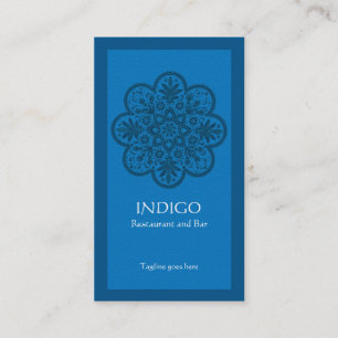 Carte de visite de l'ornement Indigo