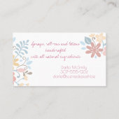 Carte de visite de lotions de parfum de bouteille (Dos)