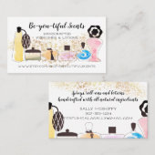 Carte de visite de lotions de parfum de bouteilles (Devant / Derrière)