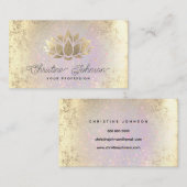 carte de visite de lotus doré (Devant / Derrière)
