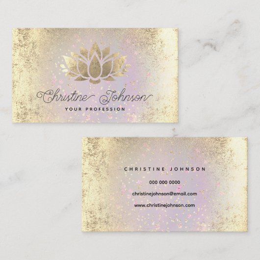 carte de visite de lotus doré (Devant / Derrière)
