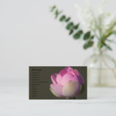 Carte de visite de Lotus rose (Debout devant)