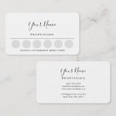 Carte de visite de loyauté (Devant / Derrière)