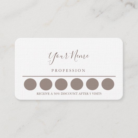 Carte de visite de loyauté (Devant)