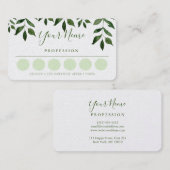 Carte de visite de loyauté (Devant / Derrière)