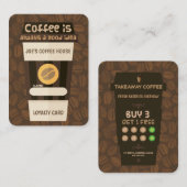 carte de visite de loyauté du café (Devant / Derrière)