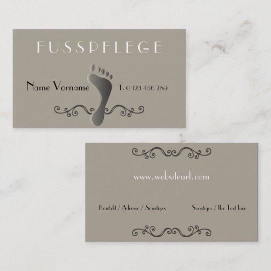 Carte De Visite de l'UE (Devant / Derrière)