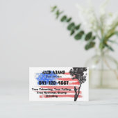 Carte de visite de Lumberjack Tree Service (Debout devant)