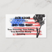 Carte de visite de Lumberjack Tree Service (Devant)