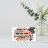 Carte de visite de Lumberjack Tree Service (Debout devant)
