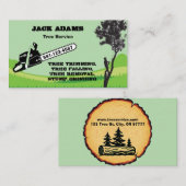Carte de visite de Lumberjack Tree Service (Devant / Derrière)