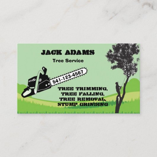 Carte de visite de Lumberjack Tree Service (Devant)