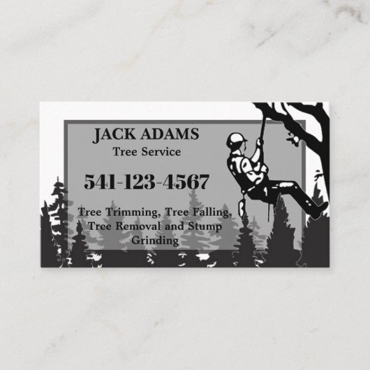 Carte de visite de Lumberjack Tree Service (Devant)