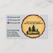 Carte de visite de Lumberjack Tree Service (Dos)