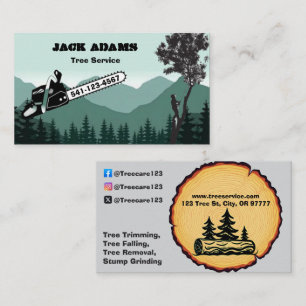 Carte de visite de Lumberjack Tree Service