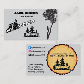 Carte de visite de Lumberjack Tree Service