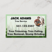 Carte de visite de Lumberjack Tree Service (Devant)