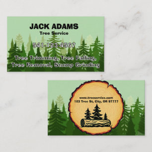 Carte de visite de Lumberjack Tree Service