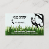 Carte de visite de Lumberjack Tree Service (Devant)