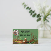 Carte de visite de Lumberjack Tree Service (Debout devant)