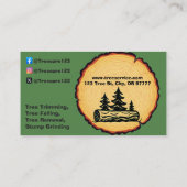 Carte de visite de Lumberjack Tree Service (Dos)