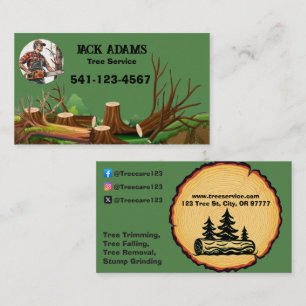 Carte de visite de Lumberjack Tree Service