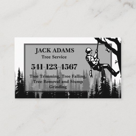Carte de visite de Lumberjack Tree Service (Devant)