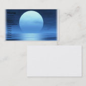 carte de visite de lune bleue (Devant / Derrière)