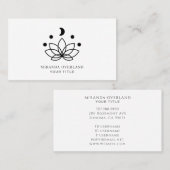 Carte de visite de lune de fleurs Lotus (Devant / Derrière)