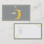Carte de visite de lune et d'étoiles (Devant / Derrière)