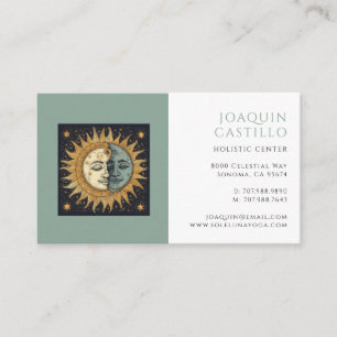 Carte de visite de lune solaire céleste holistique