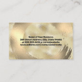 Carte de visite de lunettes de vin brossé en métal (Dos)