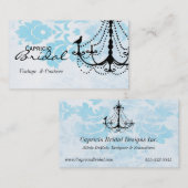 Carte de visite de lustre de damassé (Devant / Derrière)