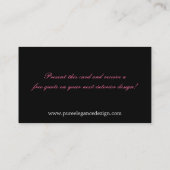 Carte de visite de lustre de rose de dessinateur (Dos)