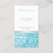 Carte de visite de lustre Floral (Dos)