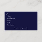 Carte de visite de lutin de mer (Dos)