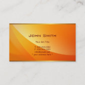 Carte de visite de luxe Abstrait Orange & Gold Dam (Dos)