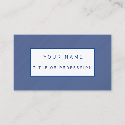 Carte de visite de luxe bleu (Devant)
